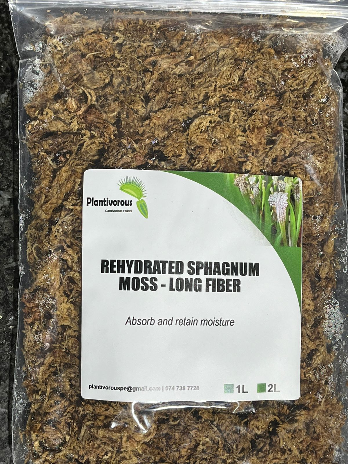 Rehydrated Sphagnum Moss